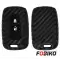 Protect your Kia Smart Remote Key with Trunk with our carbon fiber style black silicon cover Our 3 button cover provides protection from scratches and damage, while also adding a sleek and stylish look to your keychain. thumb