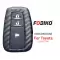 Silicon Cover for Toyota Smart Remote Key 3 Button Carbon Fiber Style Black-0 thumb