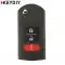 Keydiy Flip Remote Key Mazda Style 3 Button With Panic B14-2+1-0 thumb