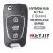 KEYDIY Universal Wireless Flip Remote Key Hyundai Kia Style 3 Buttons NB04 - CR-KDY-NB04  p-2 thumb