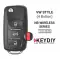 KEYDIY Universal Wireless Flip Remote Key VW Style 4 Buttons NB08-3+1 - CR-KDY-NB08-3+1  p-4 thumb