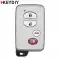 KeyDiy KD Universal 8A, 4D Smart Remote Key 4 Button for Toyota With Silver Grey Shell TBI03-4-0 thumb