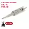 Original Lishi FO6 H51 For Ford 5 Cut 2-in-1 Pick Decoder Anti Glare-0 thumb