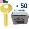ILCO CO1060 Metal Head Key Blank for Corbin Mailbox Brass Finish Pack of 50-0 thumb