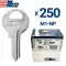 ILCO M1 1092 4-Pin Nickel Played Metal Key Blank for Master Padlocks Pack of 250-0 thumb