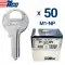 ILCO M1 1092 4-Pin Nickel Played Metal Key Blank for Master Padlocks Pack of 50-0 thumb