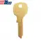 ILCO NA12 1069LB Metal Key Blank for National Cabinet Key Brass Finish-0 thumb