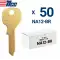 ILCO NA12 1069LB Metal Key Blank for National Cabinet Key Brass Finish Pack of 50-0 thumb