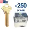 ILCO Metal Head Key Blank Brass Finish Schlage 6-Pin SC4 Pack of 250-0 thumb
