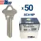 ILCO Metal Head Key Blank Nickel Plated Finish Schlage 6-Pin SC4-NP Pack of 50-0 thumb