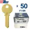 ILCO Y1 Metal Head Key Blank for Yale Locks Brass Finish Pack of 50-0 thumb