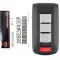 2023 Mitsubishi Eclipse Cross Smart Remote Key 285E3W430P OUCGHR-M013 3 Button-0 thumb