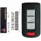 2023-2024 Mitsubishi Eclipse Cross Smart Remote Key 285E3W650P OUCGHR-M013 4 Button-0 thumb