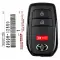 2026 Toyota GR Corolla Smart Remote Key 8990H-12660 HYQ14FTH 3 Button-0 thumb
