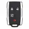 Keyless Entry Remote Key Shell For GMC, Chevrolet 4 Button With Hatch M3N-32337100 Silver-0 thumb