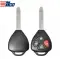 ILCO Remote Head Key Shell for 2007-2011 Toyota Camry, Corolla 4 Button SHELL-TOY-RHK4B1-0 thumb