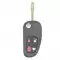 High Quality Aftermaket Jaguar Flip Remote Key Fob Shell, Car Key Case Remote 4 buttons with head key Lock Unlock Lights Trunk thumb