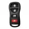 Nissan Remote Shell With Rubber Pad For Nissan 4 Button thumb