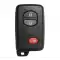 Toyota Key Fob Shell Replacement 4 Button With Emergency Blade thumb