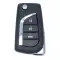 Flip Remote Key Shell for Toyota 4 Button Sedan for FCCID: HYQ12BFB-0 thumb