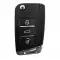 Flip Remote Key Shell for Volkswagen 3 Button With Blade HU162T MQB-0 thumb