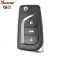 Xhorse Wire Flip Remote Key 2nd Generation Toyota Style 3 Button XKTO20EN-0 thumb