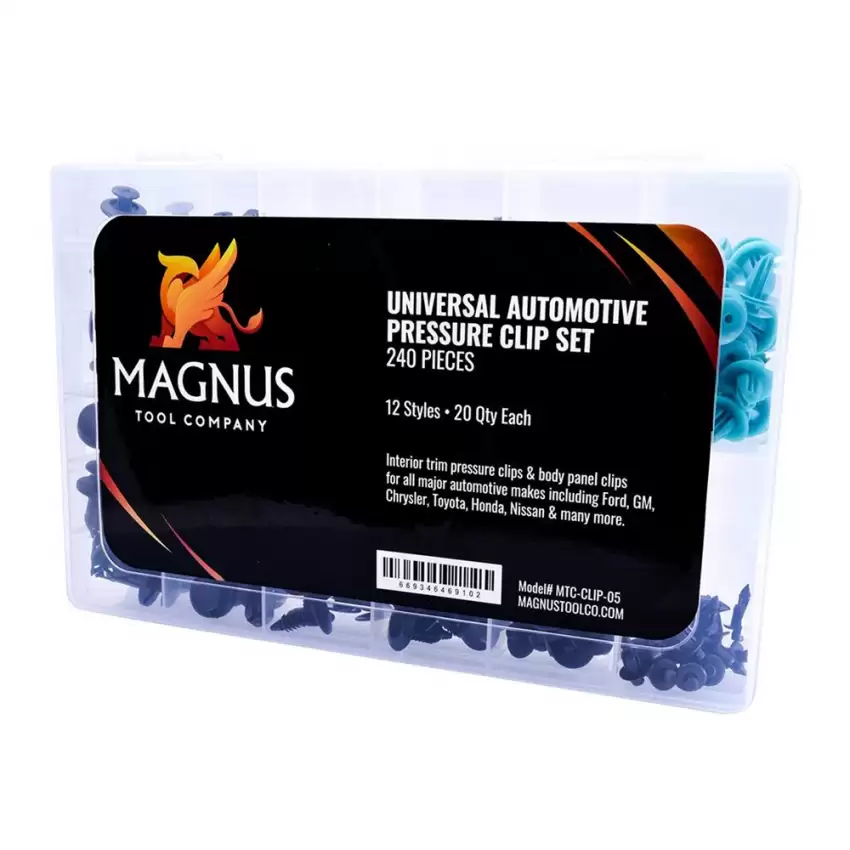 Magnus 240pc Universal Automotive Pressure Clip Set