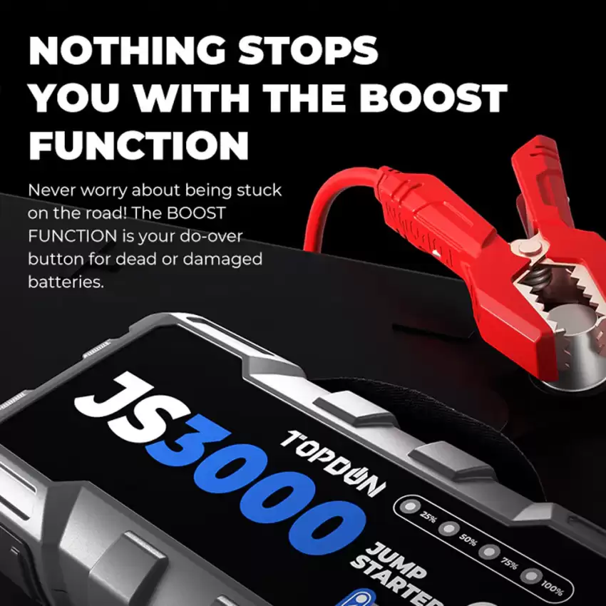 TOPDON JumpSurge3000 Jump Starter Battery Booster USB Charger 24000mAh Powerbank - AC-TPD-JS3000  p-2