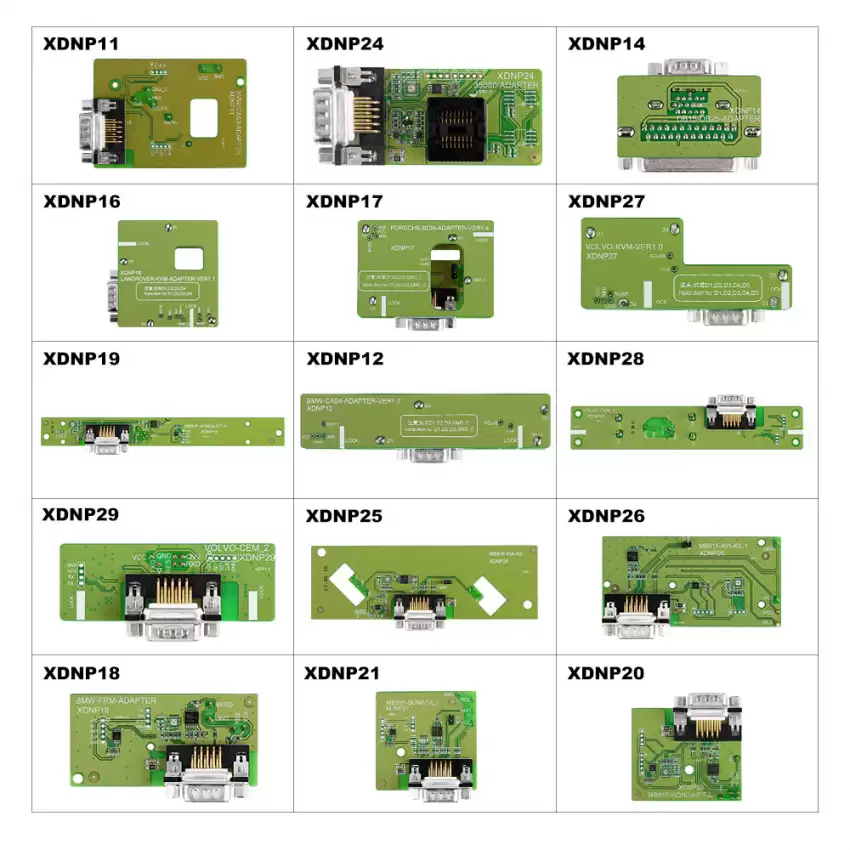 Xhorse Solder-Free Adapters Set for VVDI Mini Prog and Key Tool Plus Device