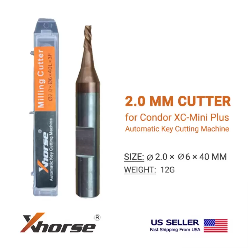 Xhorse 2.0 mm Cutter for Condor XC-MINI Plus Key Cutting Machine