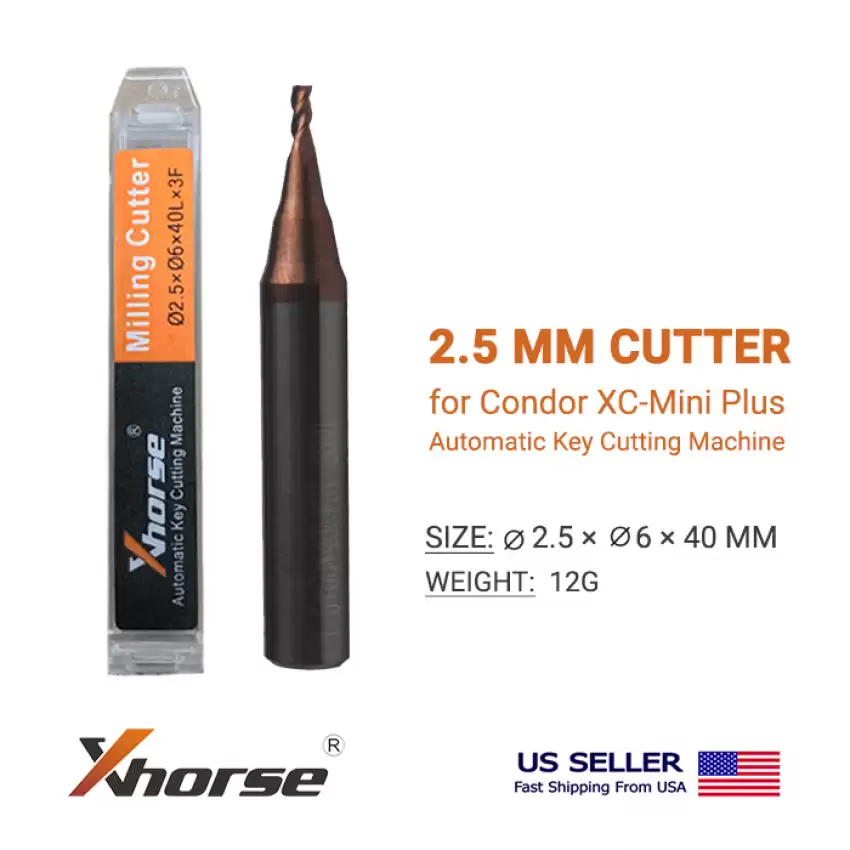 Xhorse 2.5 mm Cutter For Condor and Dolphin Key Cutting Machine