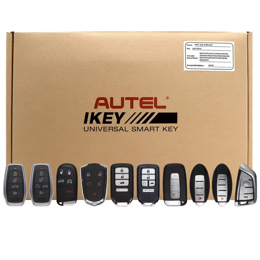 Autel Best-Selling IKEY Smart Keys Package Includes 10 Programmable IKEYs