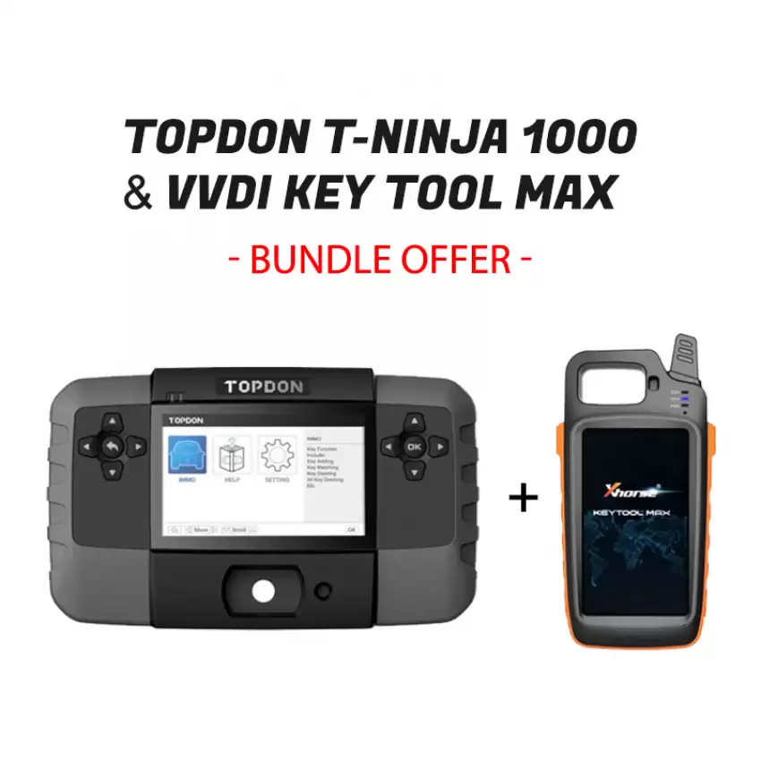 TOPDON T-Ninja 1000 OBD Key Programming Tool - Xhorse VVDI Key Tool Max Remote Programmer Bundle Offer