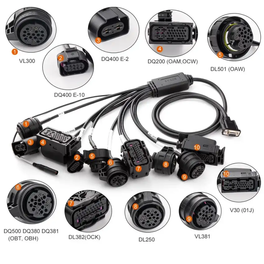 GODIAG Gearbox Cable 9-in-1 for V-A-G – Compatible with AUTEL G-Box & Xhorse Multi Prog - AC-GOD-HKSF419  p-2