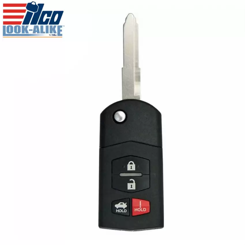 Flip Remote Key for Mazda BBM4-67-5RY BGBX1T478SKE125-01 ILCO LookAlike