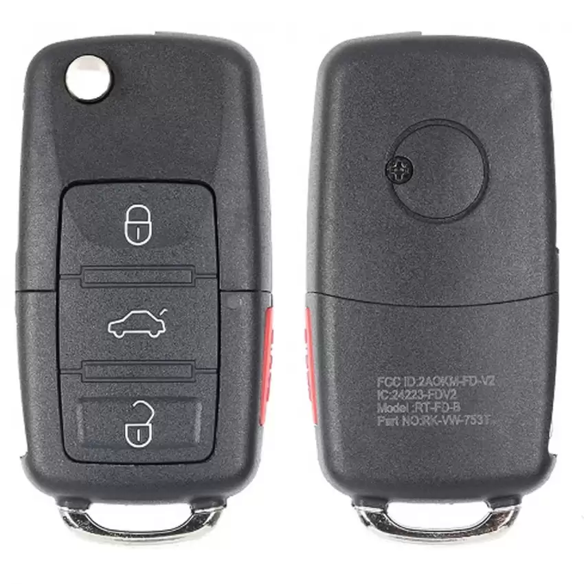 Volkswagen Flip Remote Key NBG8137T IJ0-959-753-F ILCO LookALike