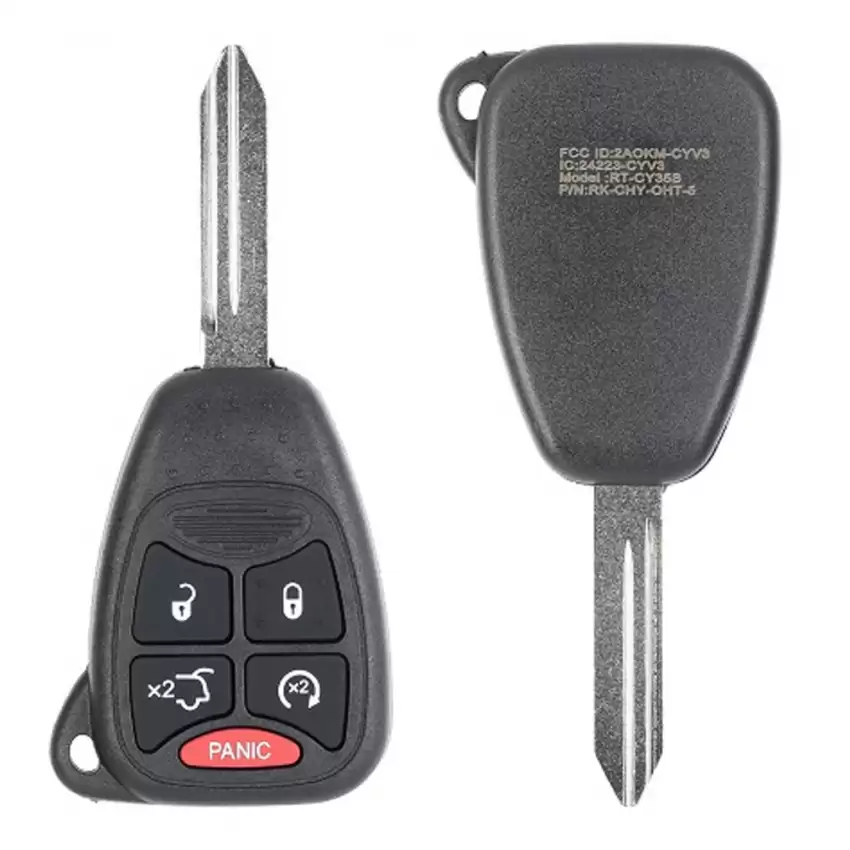 Chrysler, Dodge Remote Head Key 68029834 OHT692714AA ILCO LookAlike