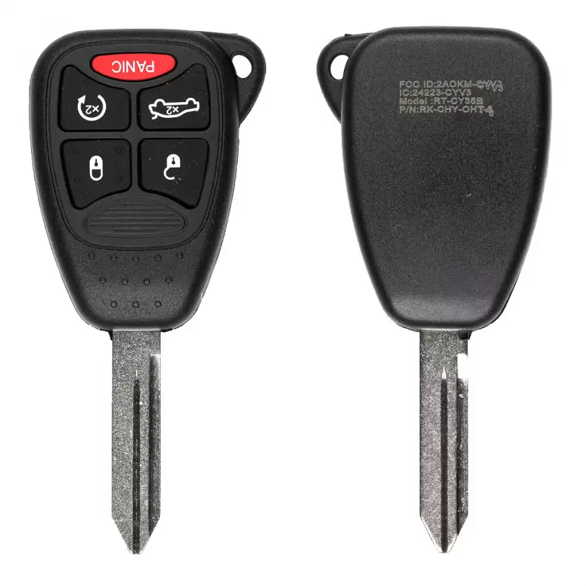 Jeep Chrysler Remote Head Key 68029834 OHT692713AA ILCO LookAlike