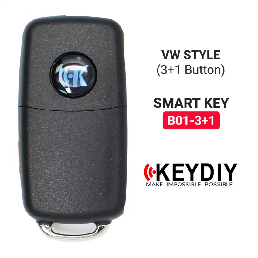KEYDIY Flip Remote VW Style 4 Buttons With Panic B01-3+1 - CR-KDY-B01-3+1  p-4