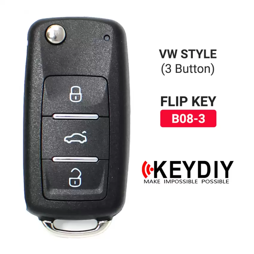 KEYDIY Flip Remote VW Style 3 Buttons B08-3 - CR-KDY-B08-3  p-2