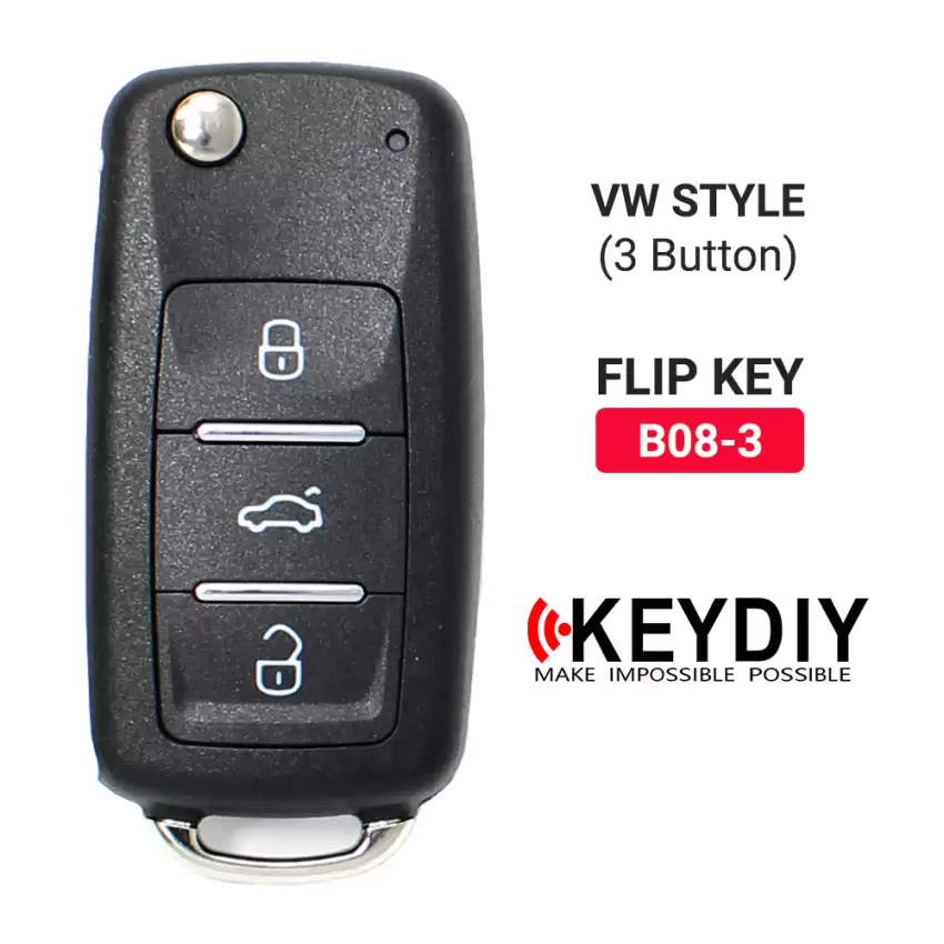 KEYDIY Flip Remote VW Style 3 Buttons B08-3 - CR-KDY-B08-3  p-3