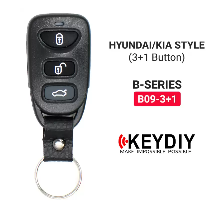 KEYDIY Car Remote Key With Strap Hyundai Kia Style 4 Buttons With Panic B09-3+1 - CR-KDY-B09-3+1  p-3