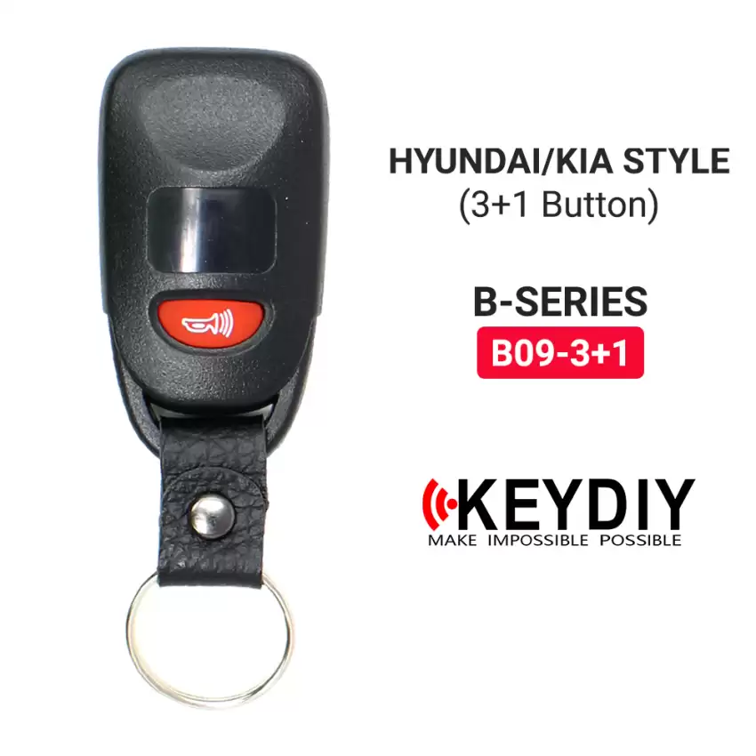 KEYDIY Car Remote Key With Strap Hyundai Kia Style 4 Buttons With Panic B09-3+1 - CR-KDY-B09-3+1  p-3