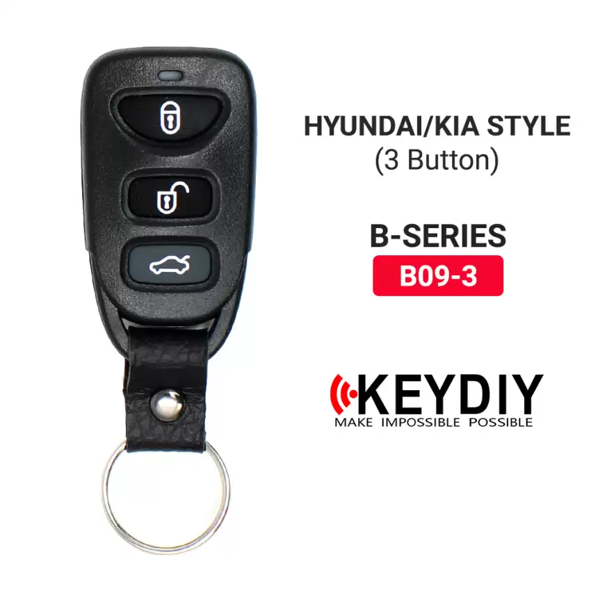 KEYDIY Car Remote Key With Strap Hyundai Kia Style 3 Buttons B09-3 - CR-KDY-B09-3  p-2