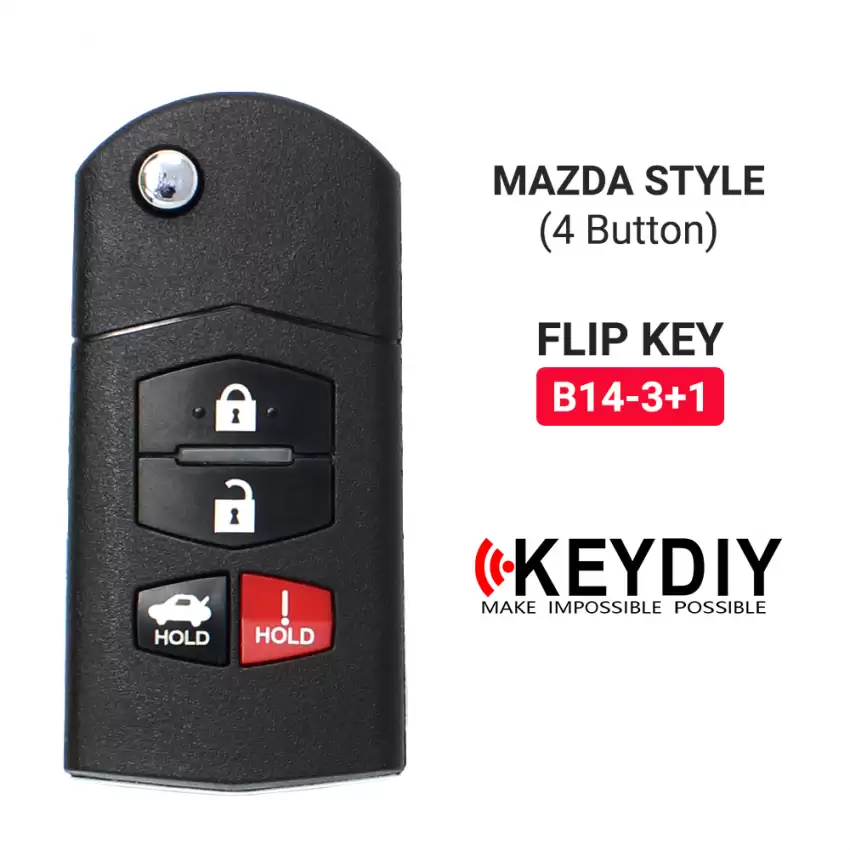 KEYDIY Flip Remote Mazda Style 4 Buttons With Panic B14-3+1 - CR-KDY-B14-3+1  p-3