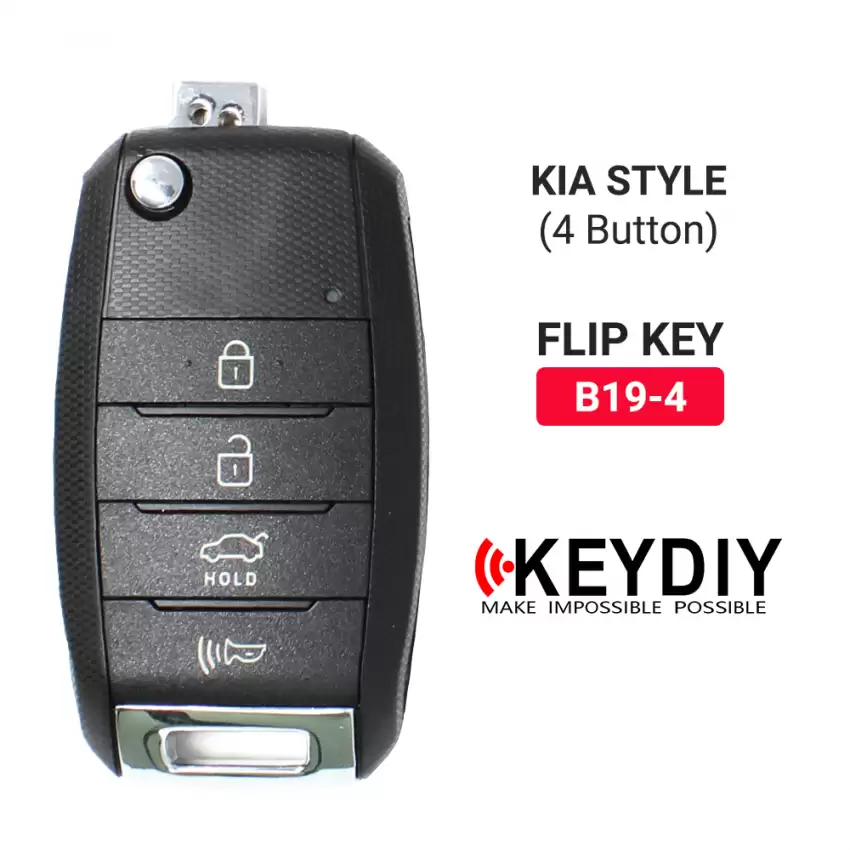 KEYDIY Flip Remote Kia Style 4 Buttons With Panic B19-4 - CR-KDY-B19-4  p-2