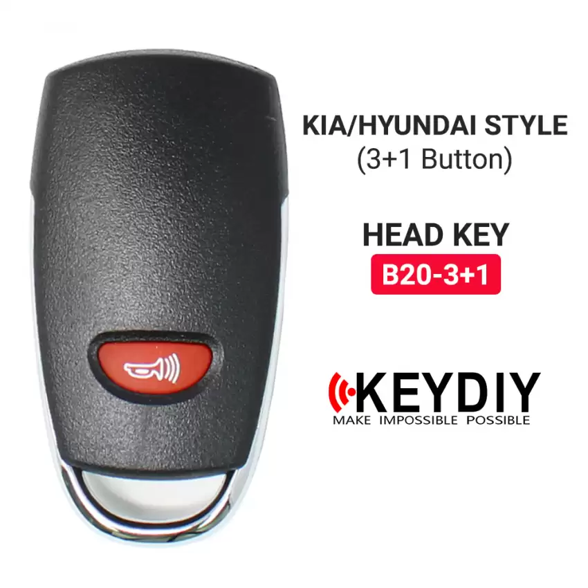 KEYDIY Car Remote Key Kia Hyundai Azera Style 4 Buttons With Panic B20-3+1 - CR-KDY-B20-3+1  p-3