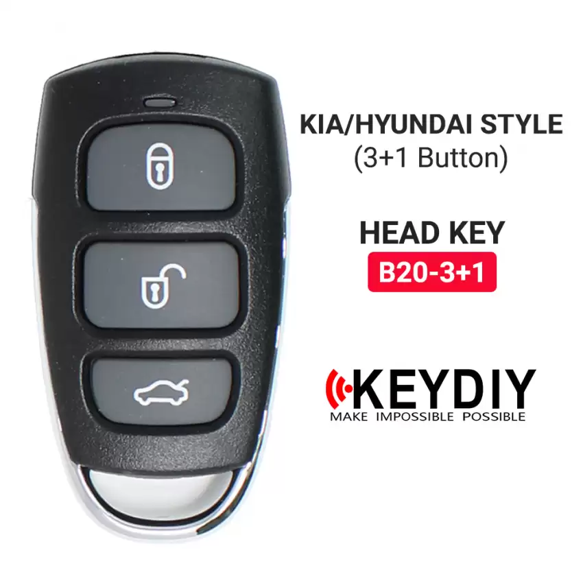 KEYDIY Car Remote Key Kia Hyundai Azera Style 4 Buttons With Panic B20-3+1 - CR-KDY-B20-3+1  p-3