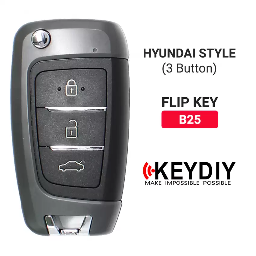 KEYDIY Flip Remote Hyundai Style 3 Buttons B25 - CR-KDY-B25  p-2