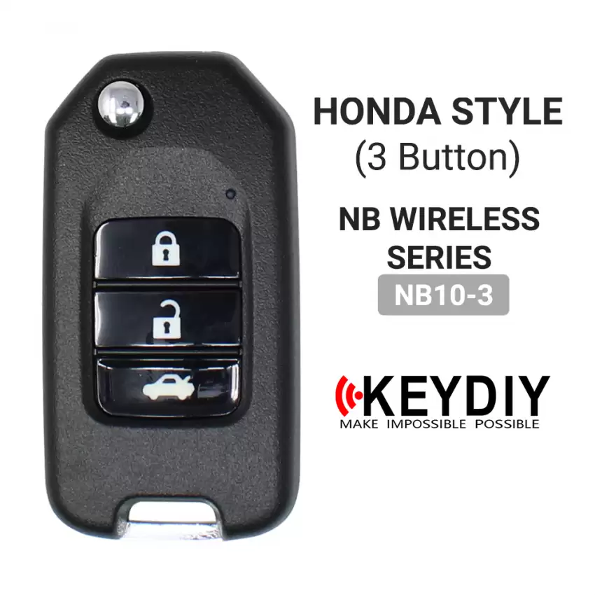 KEYDIY Universal Wireless Flip Remote Key Honda Type 3 Buttons NB10-3 - CR-KDY-NB10-3  p-3
